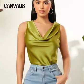 Женский летний новый однотонный жилет без рукавов с ворсовым воротником XS чёрный