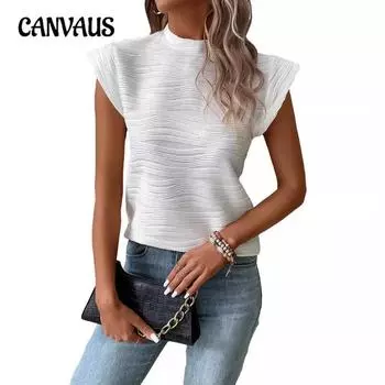 Женский летний новый топ с коротким рукавом и текстурированной волнистой полосой на пуговицах S зелёный