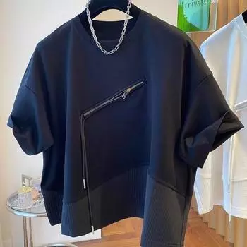 Женский летний однотонный большой карман с коротким рукавом большой размер с коротким рукавом повседневный короткий рукав 4XL