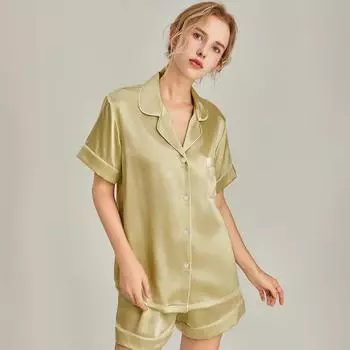 Женский летний пижамный комплект из 2 предметов, корейский комплект из 2 предметов с коротким рукавом, мягкий домашний комплект для сна M