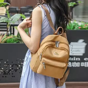 Женский летний рюкзак для путешествий на открытом воздухе, нейлоновый легкий рюкзак One size зелёный