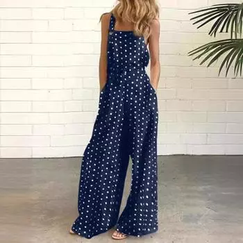 Женский летний свободный повседневный комбинезон с лямкой на шнуровке S чёрный