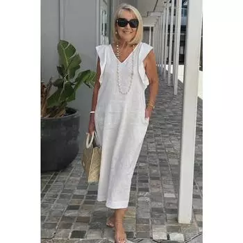 Женский летний топ с застежкой на спине и рукавами-крылышками S