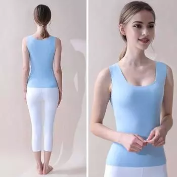 Женский летний жилет из ледяного шелка, бесшовные пуловеры, топы с круглым вырезом, облегающие топы без рукавов, однотонное нижнее белье, майки 3XL