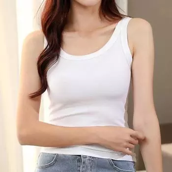 Женский летний жилет с U-образным вырезом без рукавов, сплошной цвет, приталенный топ на бретелях, эластичная модальная ткань XL серый