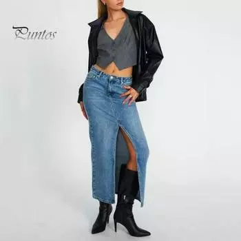 Женский летний жилет с V-образным вырезом, однобортный однобортный сплошной цвет без рукавов, облегающий кардиган с нерегулярным подолом, короткий деловой жилет для деловых поездок L серый