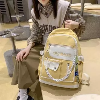 Женский лоскутный рюкзак чёрный