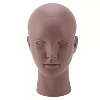 Женский лысый манекен из ПВХ, мягкая резина, текстура кожи человека, манекен для практики макияжа для парика