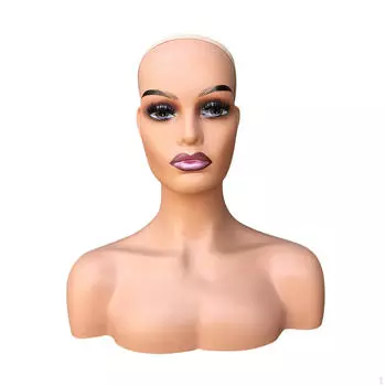 Женский лысый манекен с головой манекена, парик, модель дисплея с плечом для очков, сережек Style A