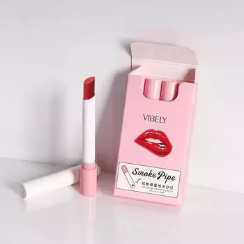 Женский макияж губ Сексуальная матовая стойкая водостойкая увлажняющая помада 12# 1PC