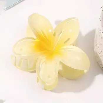 Женский маленький коготь для волос, градиентный цвет, заколка для волос в форме цветка, противоскользящая заколка для волос, головные уборы, инструмент для укладки волос жёлтый