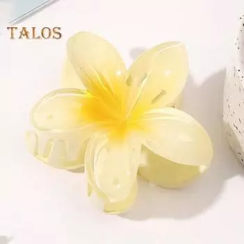 Женский маленький коготь для волос, градиентный цвет, заколка для волос в форме цветка, противоскользящая заколка для волос, головные уборы, инструмент для укладки волос фиолетовый