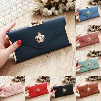 Женский маленький кошелек-клатч, кожаный кошелек, длинный держатель для карт, сумка для телефона, кошелек, женские сумки, короткие кошельки на молнии на молнии жёлтый