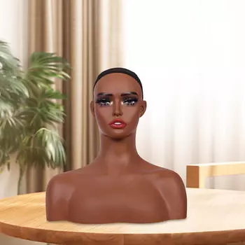Женский манекен-голова, многоцелевой манекен с макияжем, парик, модель дисплея для очков