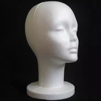 Женский манекен из пенополистирола, манекен головы, модель пены, парик, волосы, очки, дисплей белый