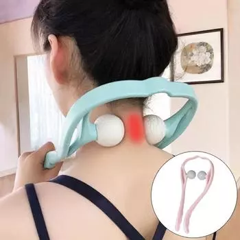 Женский массажер для шеи и плеч, точечное нажатие, расслабление мышц, облегчение синий