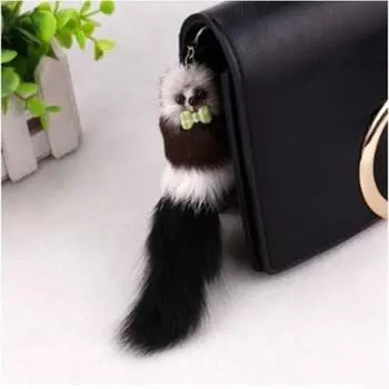 Женский меховой брелок для ключей с животными, плюшевый брелок для ключей, модный телефон, маленькая мышка, подарок, 1 шт. 1 pc