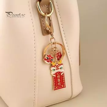 Женский металлический брелок с подвеской в виде дракона, подвески на сумку, изысканный рельефный брелок ручной работы, брелок для автомобиля, аксессуар для школьной сумки C