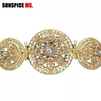 Женский металлический свадебный пояс с цветком для платья, ювелирные изделия, золотой и серебряный цвет, кристаллическая цепочка на талию золотой