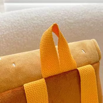 Женский милый мультяшный маленький рюкзак в форме гамбургера, регулируемая повседневная сумка, многофункциональная сумка