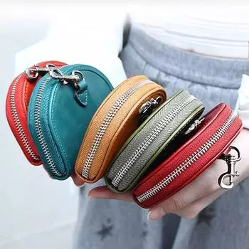 Женский мини-кошелек из натуральной кожи - роскошный летний кошелек из коровьей кожи K195 чёрный