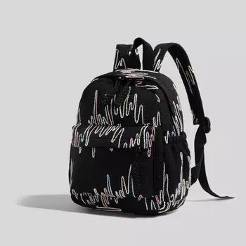 Женский мини-рюкзак с регулируемыми плечевыми лямками - Застежка-молния для школы, путешествий и повседневных прогулок, Дорожный рюкзак