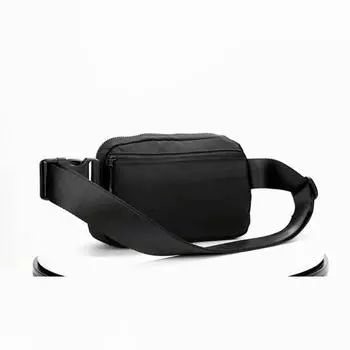 Женский мини-рюкзак с вышивкой, рюкзак со съемным ремнем, многофункциональная нагрудная сумка с одним ремнем 20x5x14cm чёрный