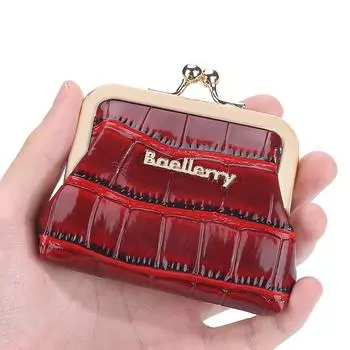 Женский модный блестящий маленький кошелек, мини-портмоне из искусственной кожи с узором аллигатора