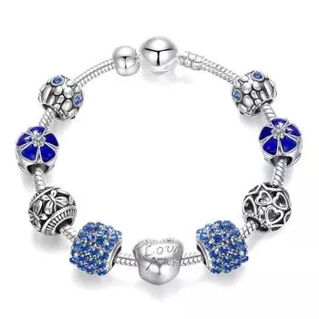 Женский модный браслет, подарки, сердце, цепочка из бисера, ручные браслеты, цепочка из змеиной кости, женский браслет-подвеска GZW 18CM