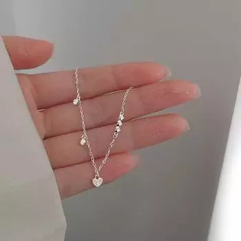 Женский модный браслет Simple Heart 2022 из стерлингового серебра 925 пробы Single snake bone bracelet
