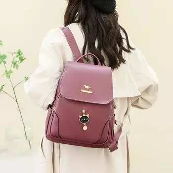 Женский модный дорожный рюкзак, большой кожаный рюкзак, сумка из искусственной кожи