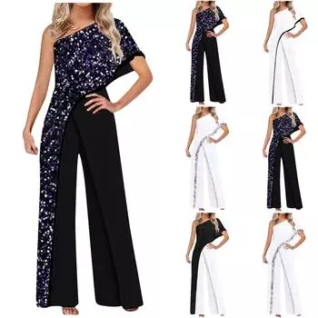 Женский модный комбинезон без рукавов с открытыми плечами на молнии и высокой вилкой без рукавов XL бежевый