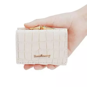 Женский модный короткий кошелек тройного сложения из искусственной кожи, женский кошелек для монет с несколькими картами