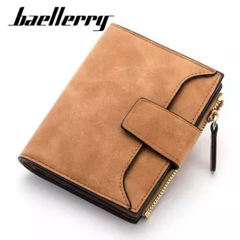 Женский модный кошелек Baellerry с держателем для карт, женский кошелек из искусственной кожи, кошелек для монет 12cm*10cm*1.8cm темно-серого