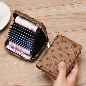 Женский модный кошелек для карт, чехол на молнии, кошелек для монет, держатель для кредитных карт, женский