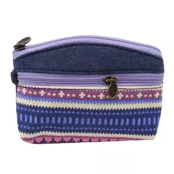 Женский модный кошелек для монет, тканевая сумка, сумка для монет, чехол для ключей фиолетовый