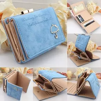 Женский модный кошелек из искусственной кожи, клатч, женская короткая сумка вино красного