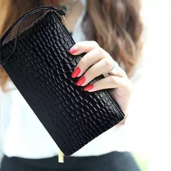 Женский модный кошелек из искусственной кожи, мини-сумка для хранения монет, длинный кошелек золотой