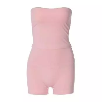 Женский модный костюм Shemoda с открытыми плечами и эластичной тканью Light pink L