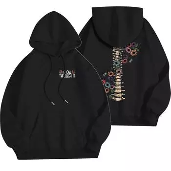 Женский модный легкий свитер с длинными рукавами и карманами с цветочным принтом XL