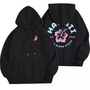 Женский модный легкий свитер с длинными рукавами и карманами с цветочным принтом S