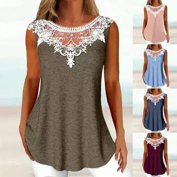 Женский модный летний сексуальный складной топ с принтом, обычный кружевной топ без рукавов с V-образным вырезом и пуговицами S розовый