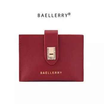 Женский модный мини-кошелек Baellerry, кошельки из искусственной кожи, кошелек с застежкой для карт 10.5*8.5*1.5cm серый