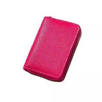 Женский модный мини-кошелек из искусственной кожи на молнии, держатель для карточек и монет 10.8*8.2CM