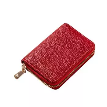 Женский модный мини-кошелек из искусственной кожи на молнии, держатель для карточек и монет 10.8*8.2CM