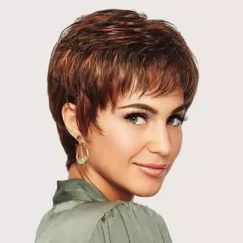 Женский модный натуральный короткий волнистый парик, синтетический пушистый парик спереди, на шнуровке для повседневной жизни разноцветный