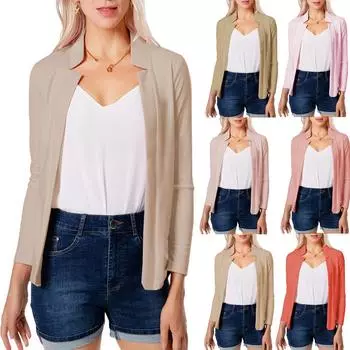 Женский модный новый однотонный тонкий костюм Four Seasons Hundred Take Suit Jacket XXL оранжевый