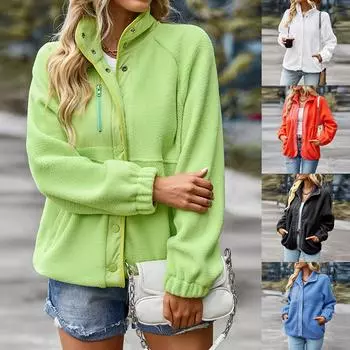 Женский модный однотонный кардиган с длинными рукавами, осенне-зимние топы, куртка M чёрный