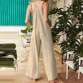 Женский модный однотонный комбинезон с карманами и пуговицами в стиле ретро S красный