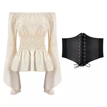 Женский модный однотонный сексуальный свитер с открытыми плечами и длинными рукавами, нестандартный топ L бежевый